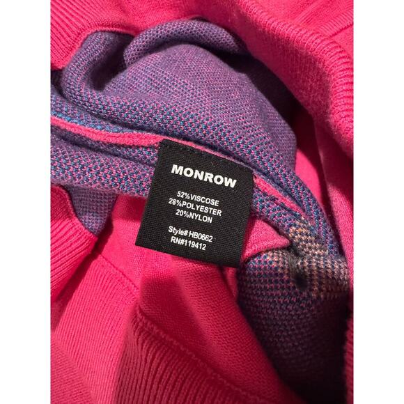 Monrow Knit Lounge Jogger outdoor hiking beach pants, Large, Pink - Picture 3 of 5